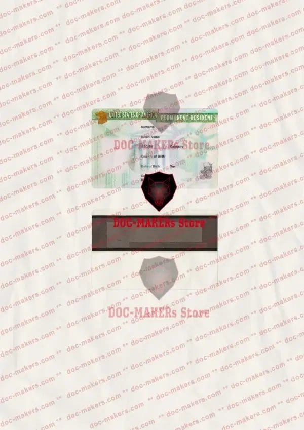 USA Green Card Residence Permit - V1